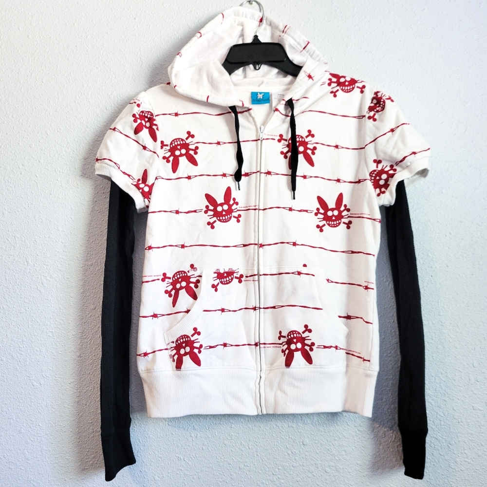 It's Happy Bunny Hoodie White Junior L 11/13